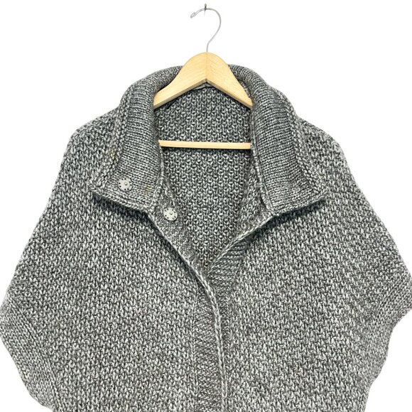 Elsamanda Anthropologie Cape Cardigan Sweater Womens S Chunky Alpaca Wool Poncho - Picture 3 of 12